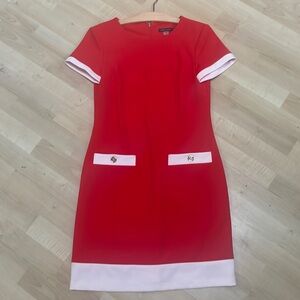 Tommy Hilfiger Colorblocked Pocket Sheath Dress 🍒 with silver accents